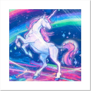 Unicorn and Rainbow Posters and Art